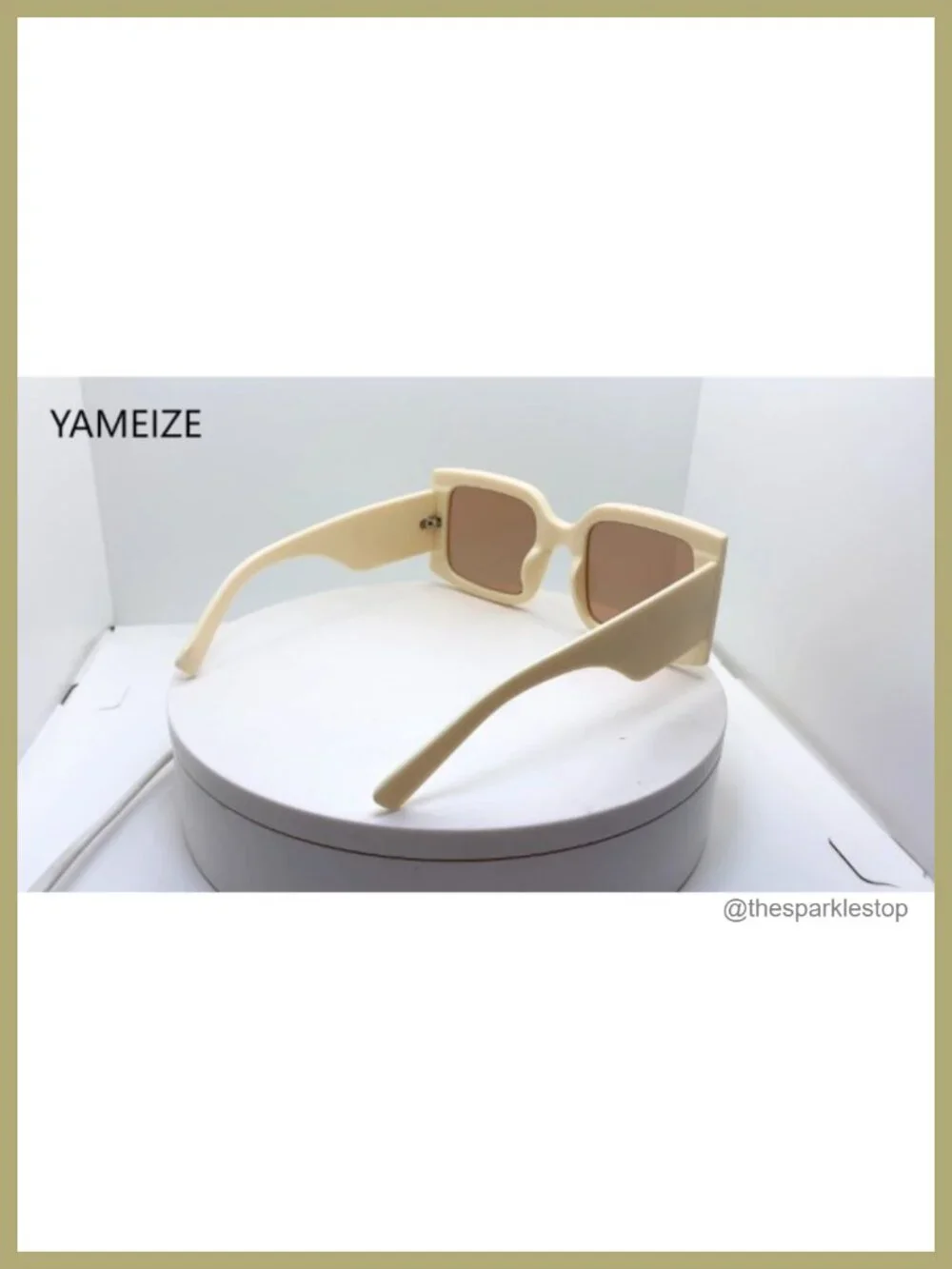 Vintage Oversized Square Sunglasses Women Men UV400 Protection Retro Trendy